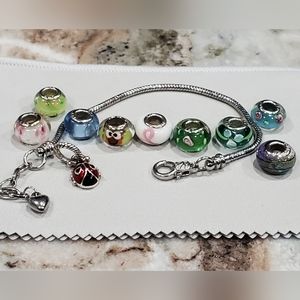 Complete glass bead bracelet set